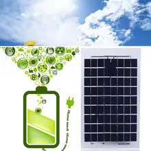 12V 10W Waterproof Solar Power Panel Battery Charging Board Charger Travel Ink Black Polycrystalline Silicon 37.5 x 22 x 0.24cm
