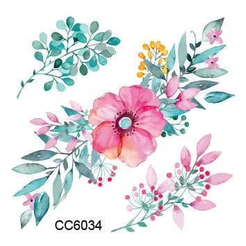 

1 Pieces/set Small Full Flower Arm Temporary Waterproof Tattoo Stickers Fox Owl for Women Men Body Art