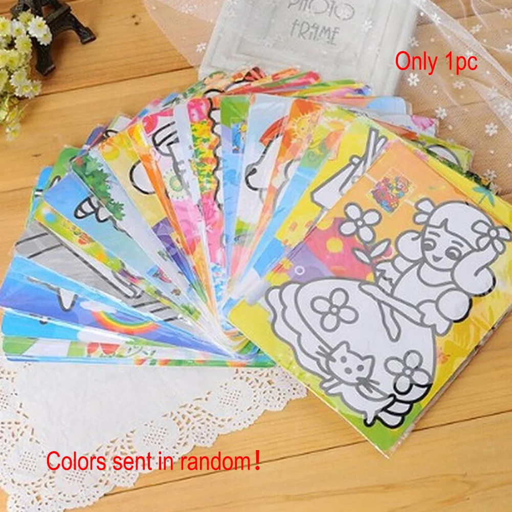 

5PCS/LOT 15X20CM Children Kids Drawing Toys Sand Painting Pictures Kid DIY Crafts Education Toy Pattern Random