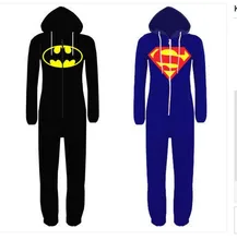 Anime Cosplay Superhéroe Superman Batman ropa de Dormir para Adultos Pijamas Carnaval de Disfraces de Halloween para Hombres Mujeres