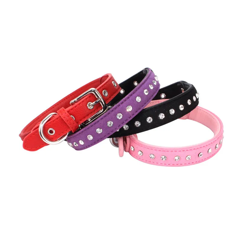 Fashion Cute collar for cats Exquisite Adjustable Diamond Dog Puppy Collars Accessories pet Product Leash and Harnesses A14 (2)