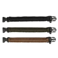 Открытый Отдых спасательный Паракорд Браслеты свисток портативный парашютный шнур для мужчин спасательный канат выживания из нержавеющей пряжки