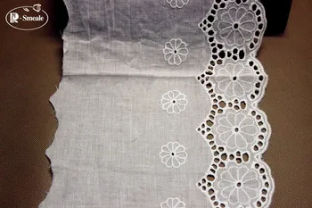 

3 Yards / High Quality Fashion Handmade DIY Accessories, Pure Cotton Embroidery Lace Width 19cm RS2195