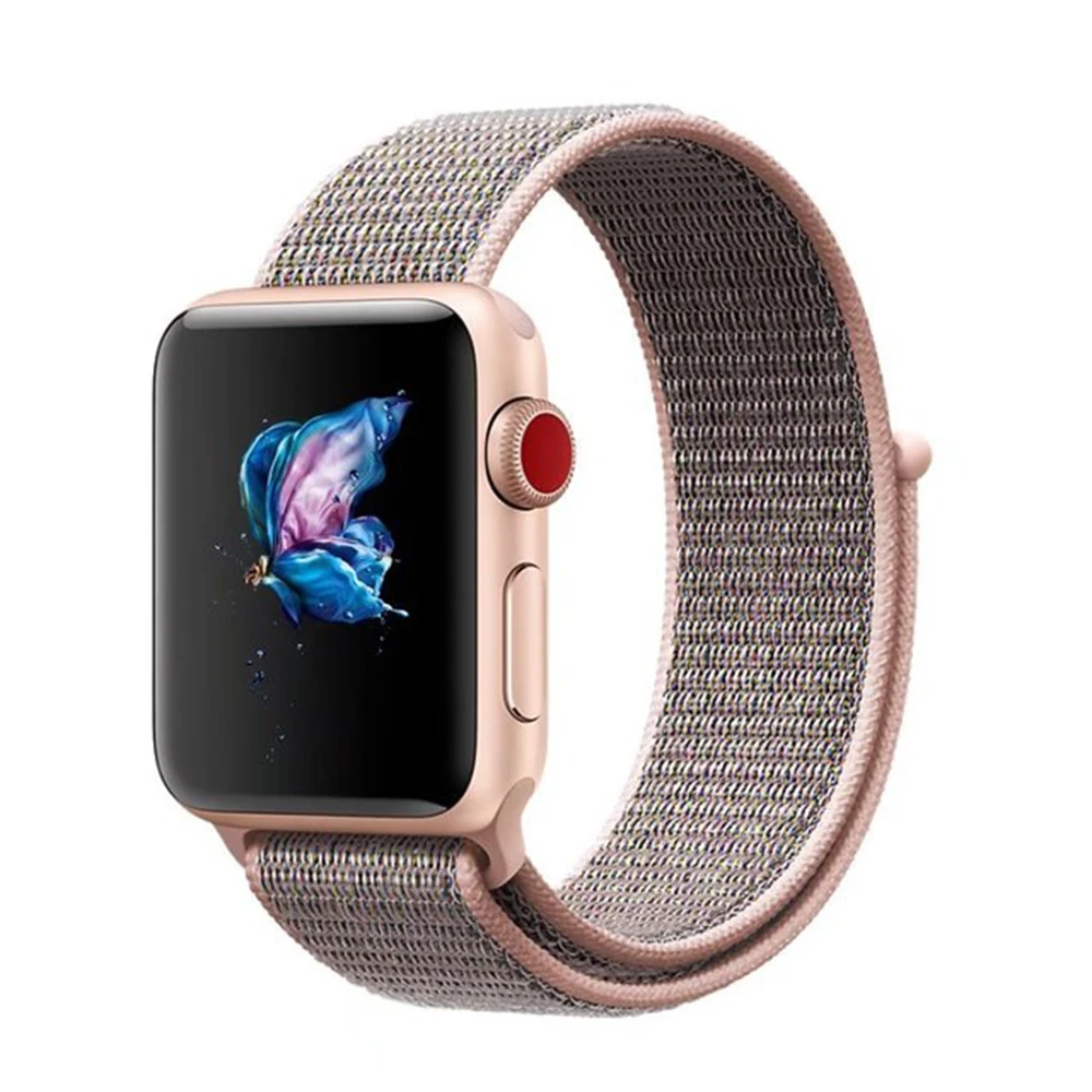 От MU SEN тканый нейлоновый ремешок для apple watch 42 мм 38 версия спортивные тканевые