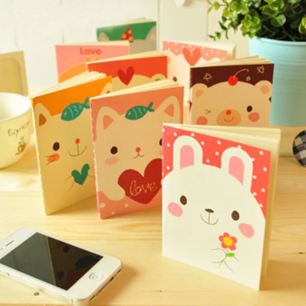 1Pcs New Korea Stationery Cartoon Cute Adorable Animals Notepad