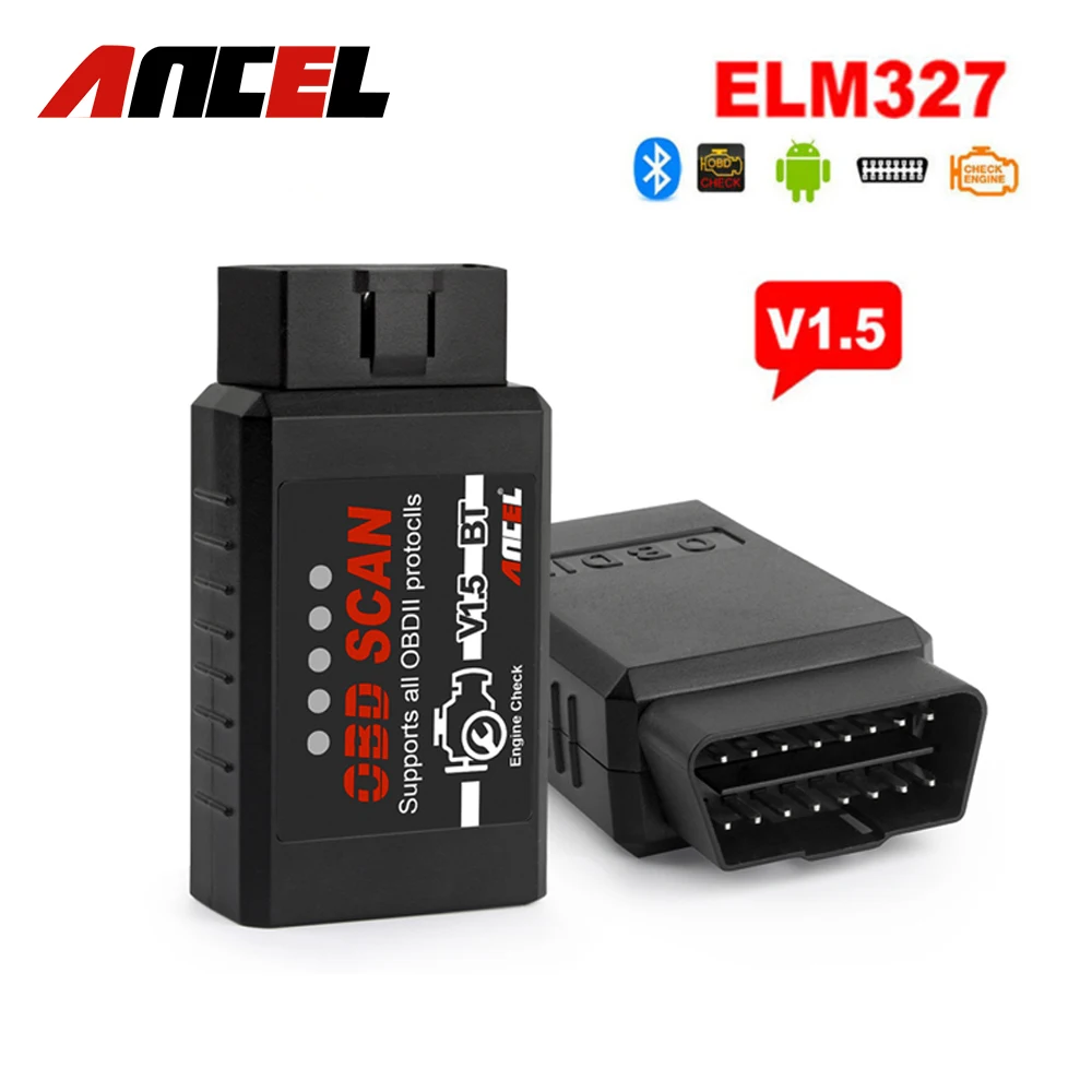 Prix pour ELM327 V1.5 Bluetooth ANCEL OBD2 Scanner Lecteur de Code Bluetooth Adaptateur pour Android Téléphone v1.5 PIC 25k80 Puce Elm 327 v 1.5 Prix pour ELM327 V1.5 Bluetooth ANCEL OBD2 Scanner Lecteur de Code Bluetooth Adaptateur pour Android Téléphone v1.5 PIC 25k80 Puce Elm 327 v 1.5