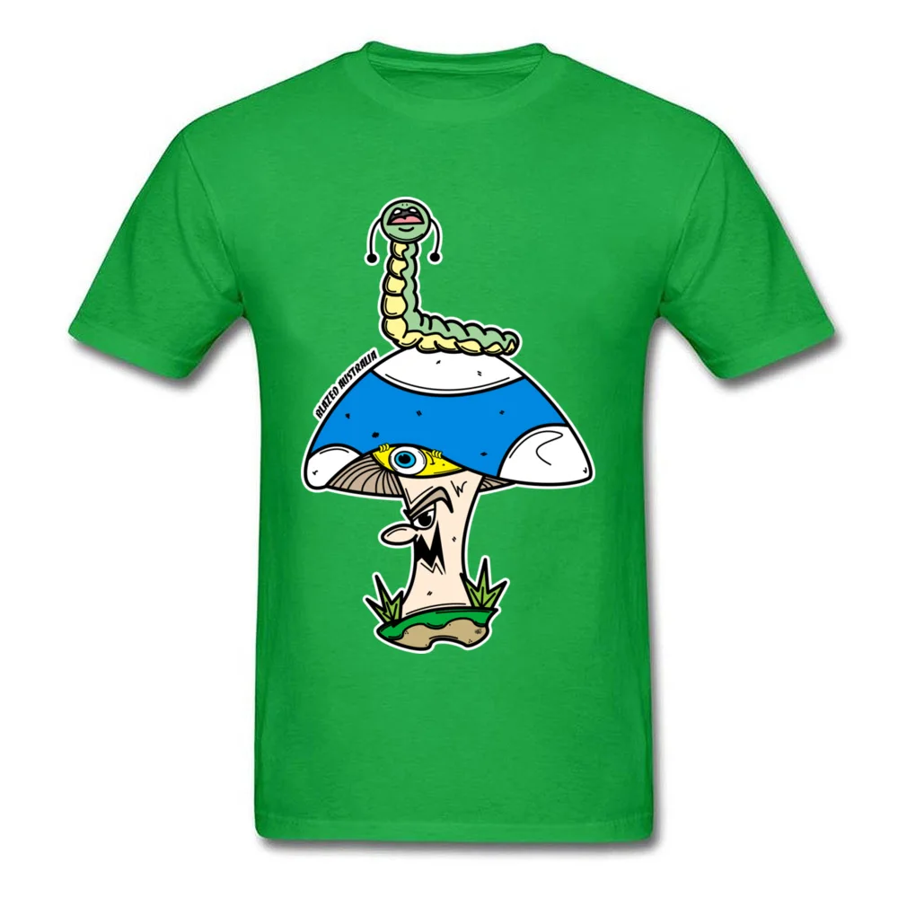 Screaming Caterpillar T Shirts Casual Short Sleeve Company O Neck Cotton Tops Shirt Slim Fit Tee-Shirt for Male Summer Fall Screaming Caterpillar green