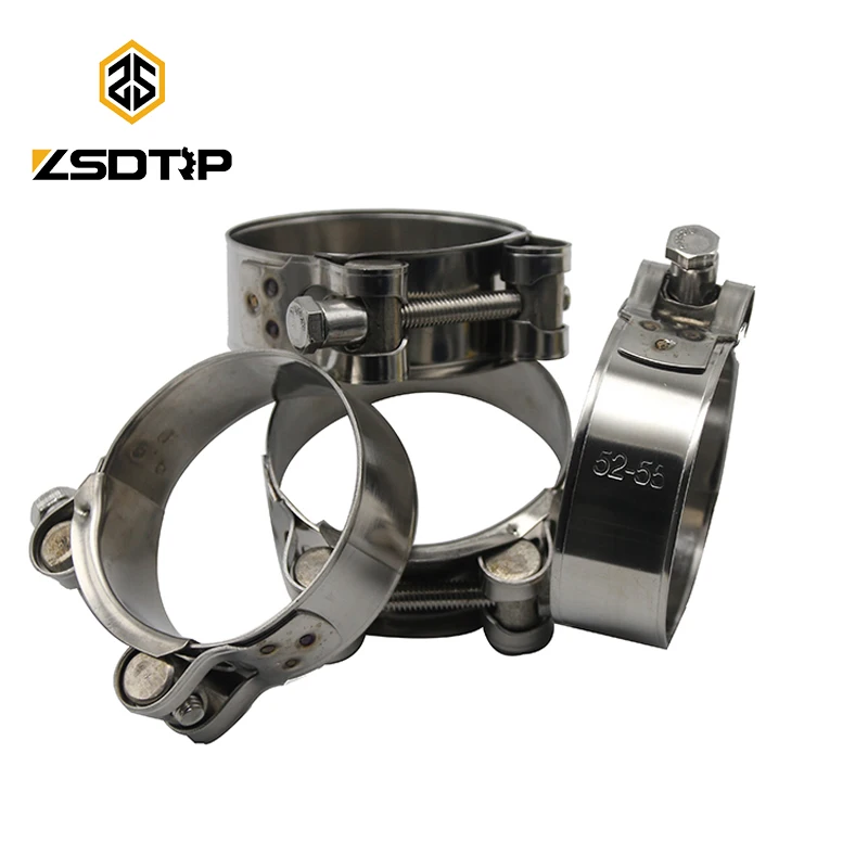 ZSDTRP Stainless Steel Motorcycle Exhaust Clamp Clip For Slip on 52