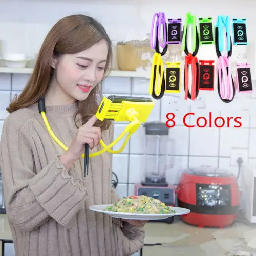 

Funny Flexible Lazy Bracket Mobile Phone Neck Hanging Stand Holder For Phone