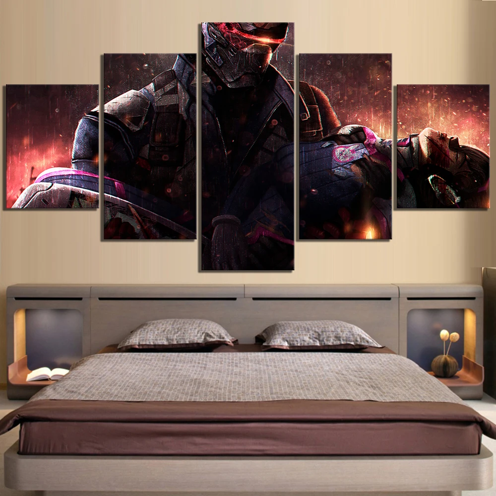 5-Piece-Digital-Art-Paintings-OVERWATCH-Soldier-76-and-Tracer-Video-Game-Poster-Artwork-Illustration-Canvas