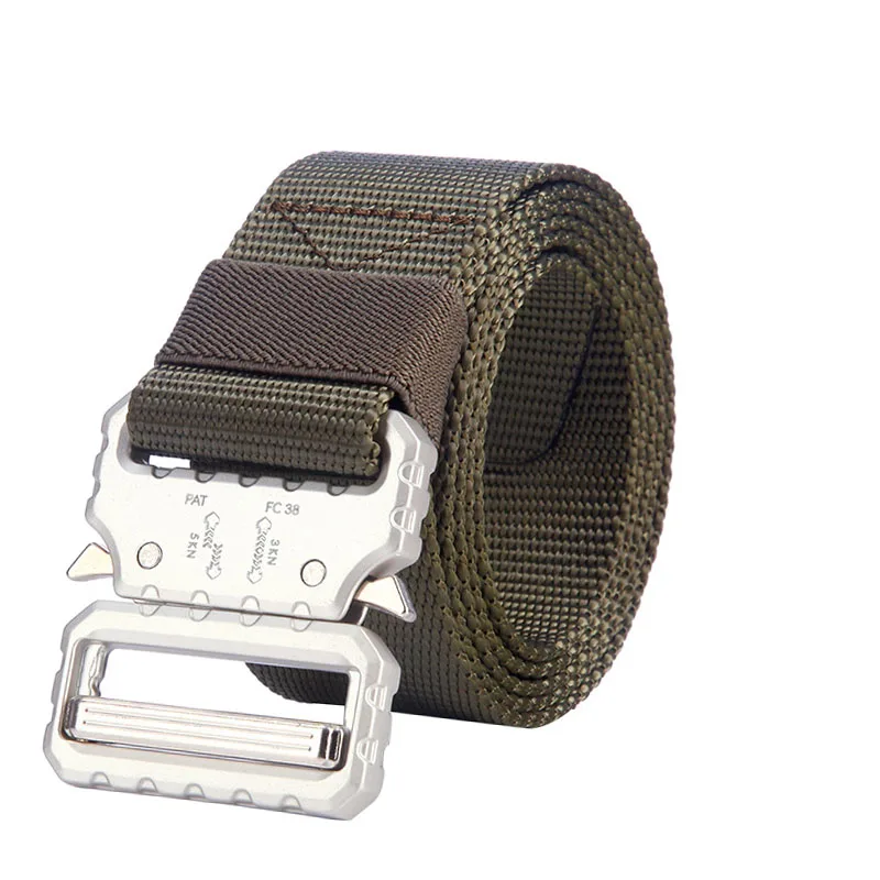 

Tactical Belt Military Training Waist Belt Heavy Duty Nylon Cinturon Tactico Metal Automatic Buckle Knock Off 3.8CM