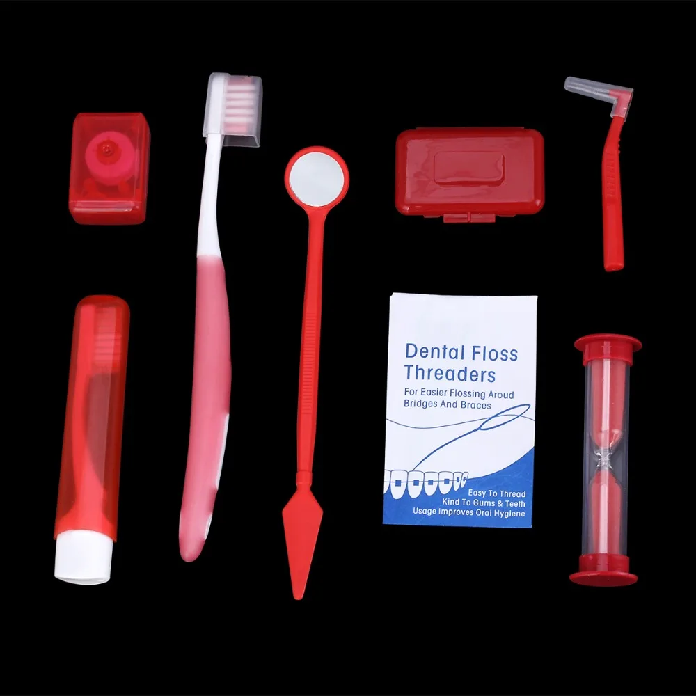 Набор для отбеливания зубов Зубная щетка для рта зеркальная межзубная щетка Зубная Флоссер оральные чистые инструменты ортодонтический набор для ухода за полостью рта