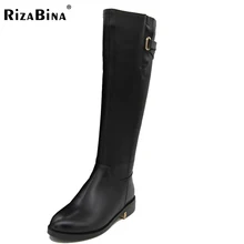 Size 35-43 Russia Winter Warm Over Knee Natrual Real Genuine Leather Low Heel Boots Women Snow Shoes Footwear Boots R1494-1