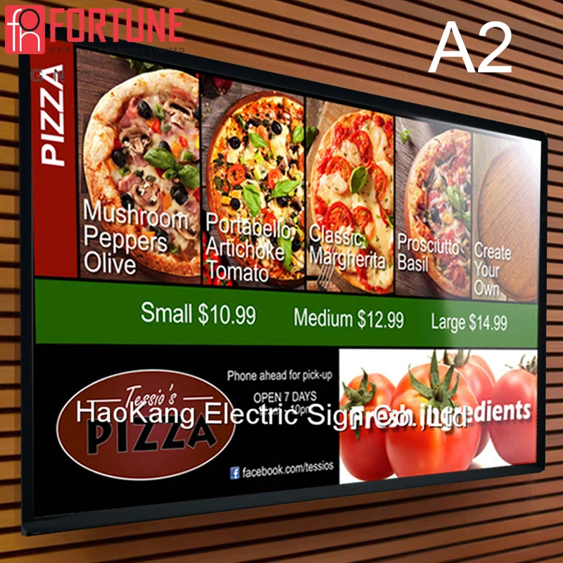 

Advertising Menu Light Box FOH Brand Aluminium Indoor Catering LED Light Boxes Illuminated Poster Frame Led Advertising Panel