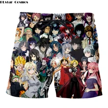 PLstar Cosmos аниме Харадзюку стиль лето стиль мужские шорты аниме принт 3d повседневные шорты Прямая
