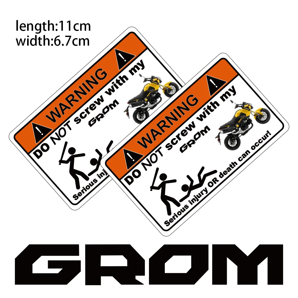 

KODASKIN Motorcycle Cheap Creative Warning Sticker Decal for Honda GROM MSX125