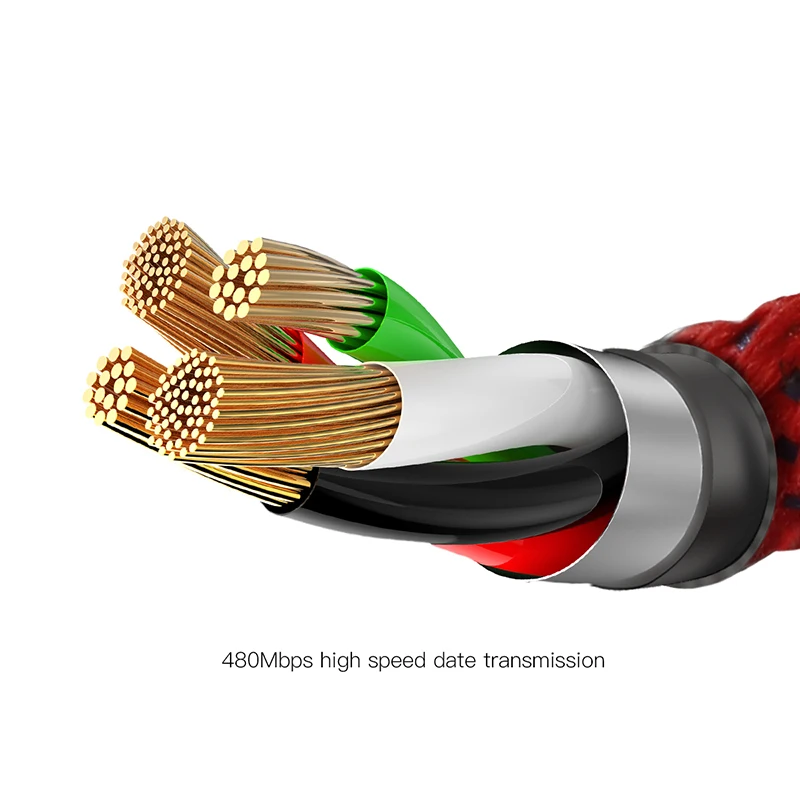  Baseus USB Kabel für iPhone XR XS Max 2.4A Schnelle Lade USB Ladegerät Kabel LED Licht USB Datenkab