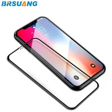 50 шт./лот BRSUANG мобильный телефон 6D изогнутый край протектор экрана полное покрытие из закаленного стекла для iPhone XS XR 8 7Plus 6splus 6/6S