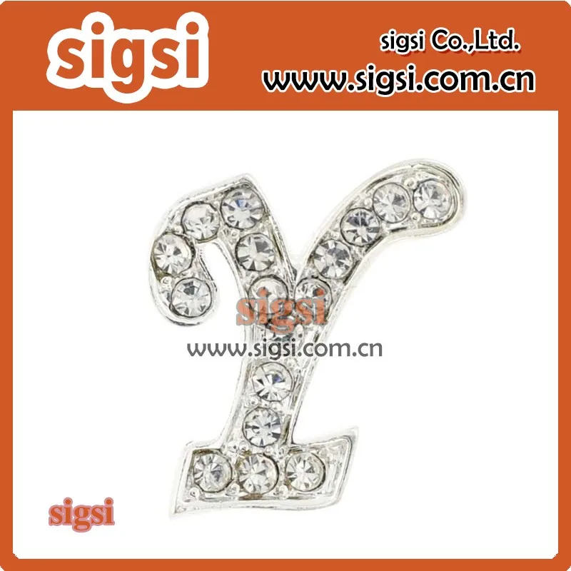 

charming crystal letter Y brooch jewelry rhinestone letter brooch hot selling