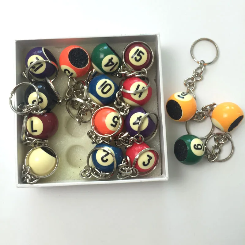 2pcs/lot New Jassinry Billiard Balls Keychain Tip Sanders For Cue Tips