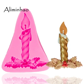 

B1376 Candle shape cake mould DIY Leaves Silicone Mold for 3D crafts Candy Chocolate Fondant Cake Decorating Tools