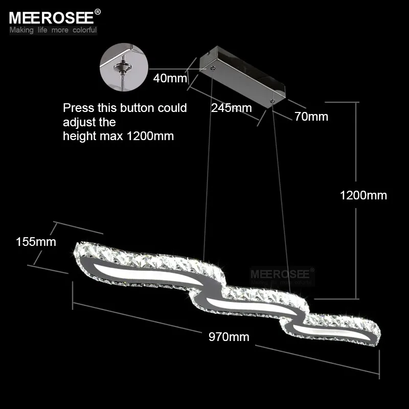 Venda Quente Ondulado Led Lustre Lustre Lustre de Cristal Moderna Led Hanging Lamp/luz/iluminação Fixação para Restaurante 8 China steel fixture Suppliers
