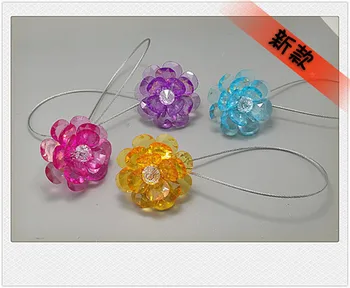 

free ship for 1 pair, Lowest price high quality Tensile magnetic curtain clip,creative 18 petals style,best choice for curtain