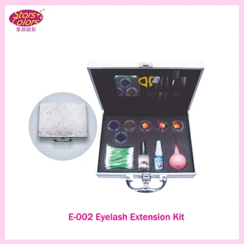 

2017 False Extension Eyelash Glue Brush Kit Set Salon Eyelashes Makeup Tools Women Beauty Tool Silvery Box Eyelash Extension Kit