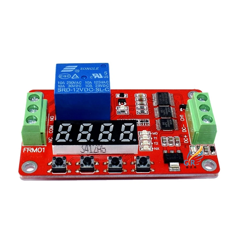 

New Version High Quality Details about FRM01 Multifunction Self-lock Relay Cycle Timer Module PLC Delay 12V Diy RC Toy Kit