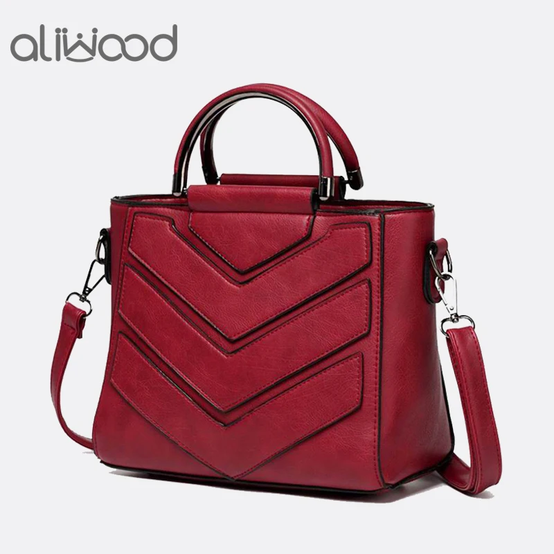 Aliwood المرأة حقيبة بو حقائب يد جلدية السيدات Crossbody أكياس العصرية أنيقة حمل الإناث حقائب كتف متنقلة Bolsas الأنثوية