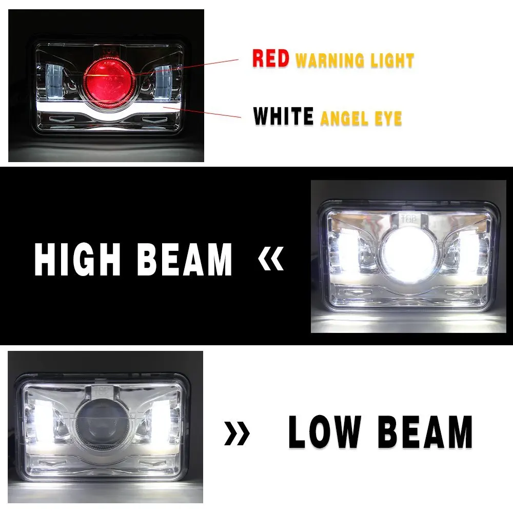 Pair 4x6 inch led headlight CREE LED Headlight DOT Approved WWW