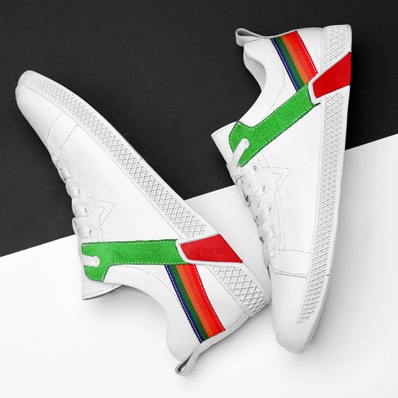 

Spring 2019 Men Skateboarding Shoes Casual Fashion Sport Shoes For Male Genuine Leather Walking Men's Sneakers Man Brand