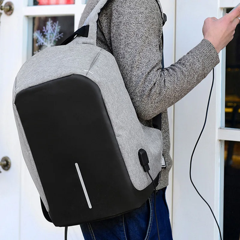 

Multi-function Men Backpack Polyester Fiber Student Shoulder Bag Computer Package For Business Travel