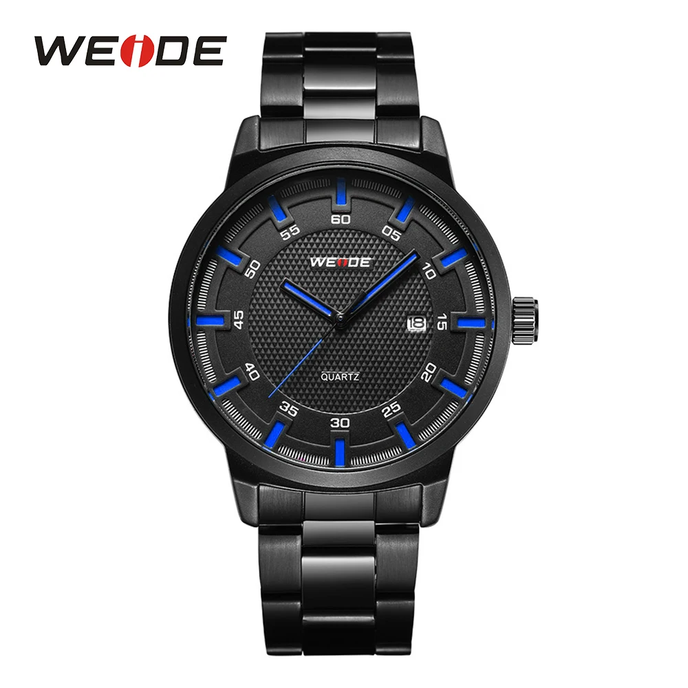 

WEIDE Men Casual Watch Calendar Date Quartz Watches Analog Full Stainless Steel Band Wristwatch Analog Watch Clock Men Gift