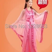 Древнекитайский костюм феи Тан костюм Hanfu костюм Guzheng Феи шифоновые платья