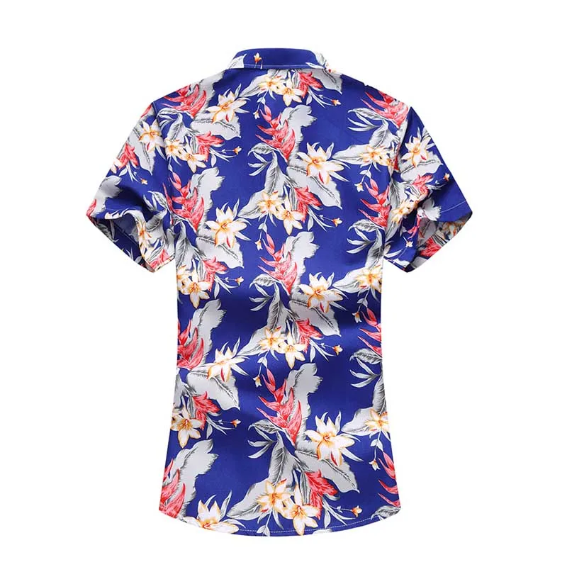 New Arrival Mens Summer Designer Shirts Cotton Short Sleeve Floral Shirt Plus Size 5XL 6XL 7XL Hawaiian Flower Shirts