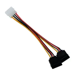 13 см 4 Pin Molex IDE двойной SATA Y Splitter Женский HDD Мощность Кабель-адаптер