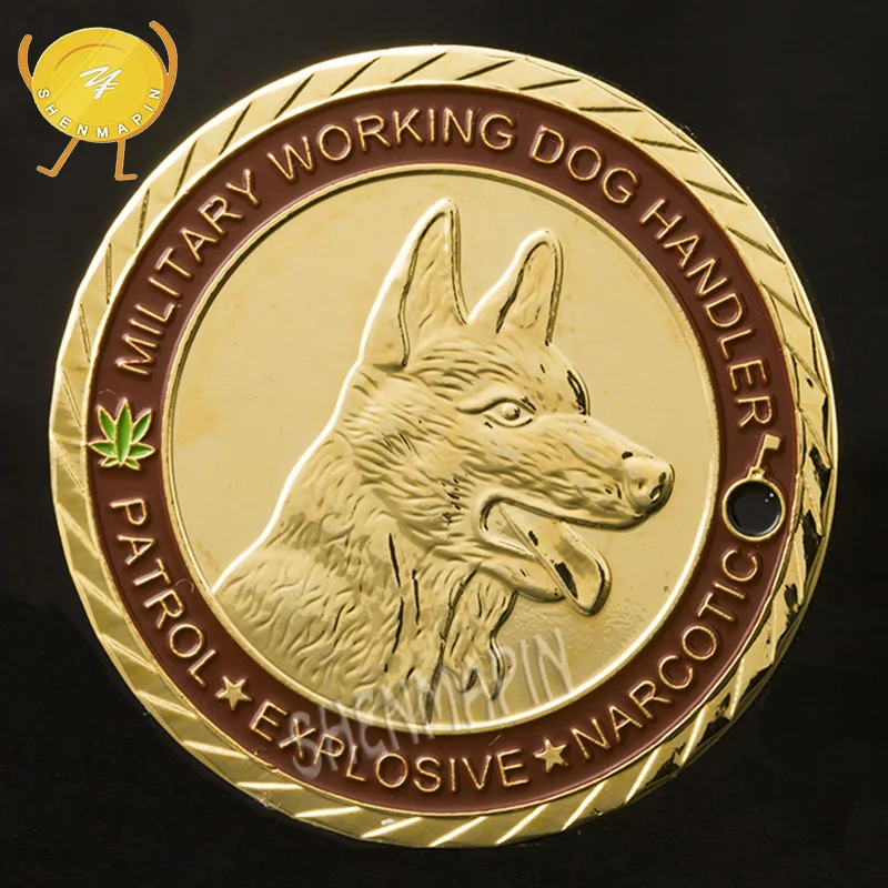 Military Working Dog Commemorative Coin Dedicated to Loyalty Honor Medal Coins Collectibles Guardians of the Night | Дом и сад