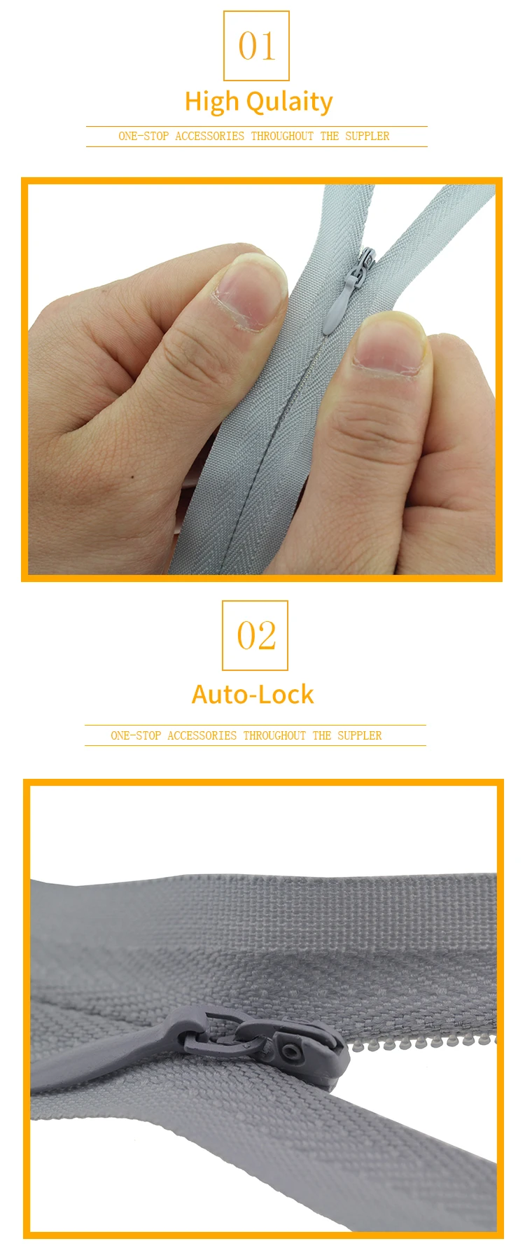 3# 7pcs auto lock closed-end invisible zippers nylon 18/25/30/40/50/60/70cm for dress skirt pants garment bags