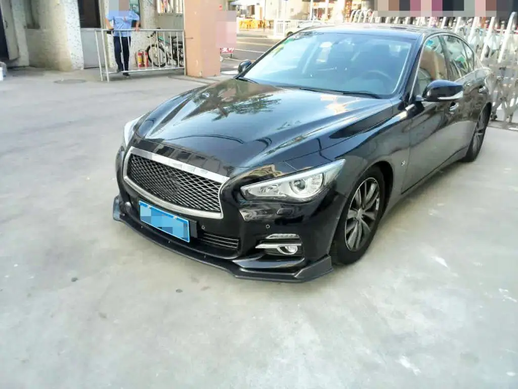 Углеродное волокно передний бампер спойлер сплиттеры для Infiniti Q50 стандартный бампер только 2013
