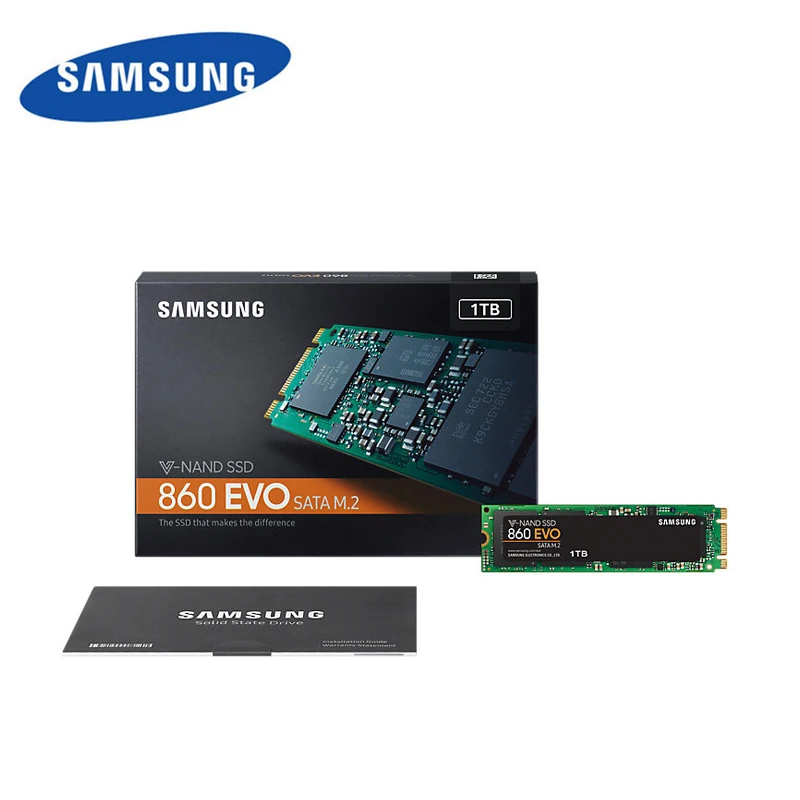 Бренд SAMSUNG SSD M.2 860 EVO 2280 SATA 250GB 500GB Внутренний твердотельный диск HDD M2 ssd 1 ТБ для портативных ПК