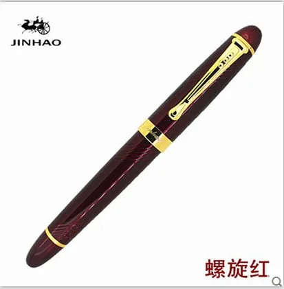 Роскошный Jinhao X450 чернильные ручки металлические canetas канцелярские принадлежности для офиса школьные принадлежности поршневой Конвертор Подарочная авторучка коробка - Цвет: A