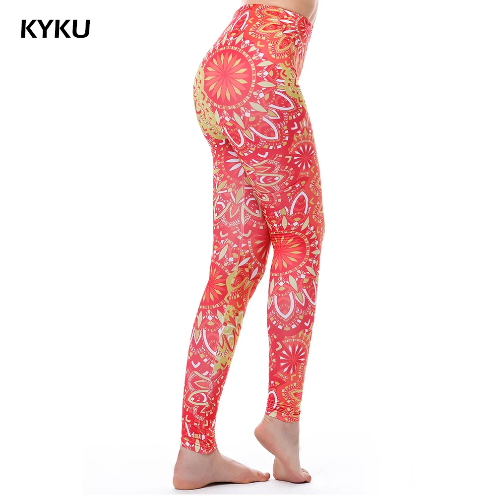 

Aztec Round Ombre Leggings Women Sexy Push Up Leggings Mandala Flowers 3D Pink Legging High Waist Leggins Women Fitness Fashion