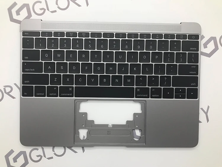 Год A1534 Topcase с клавиатурой и подсветкой версия США для Macbook retina 1" A1534 Упор для рук серый космос EMC 2746