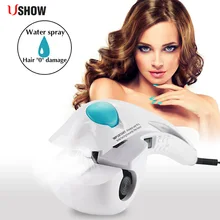 Волшебные электрические щипцы для завивки волос с отрицательными ионами, защита волос, щипцы для завивки волос с ЖК-дисплеем, автоматический паровой спрей для завивки волос, роликовый инструмент для завивки волос