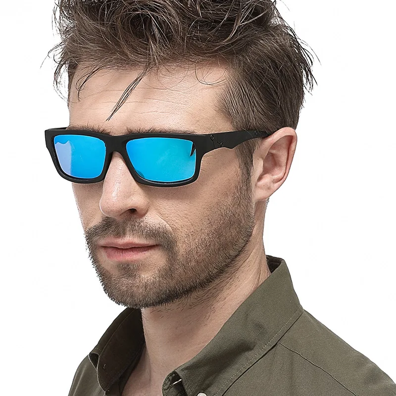 Солнцезащитные очки мужские поляризованный Polaroid квадратные брендовые Дизайнерские мужские солнцезащитные очки для вождения Модные зеркальные очки UV400