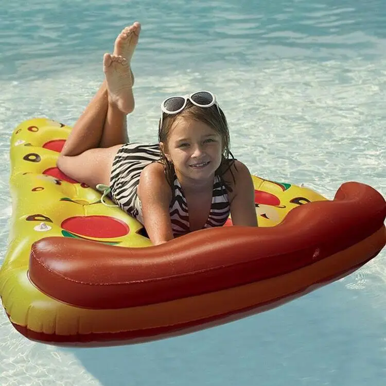 Бесплатная Надувное ПВХ 180*150 см пиццы ряд цвет плавающей кровать кольцо детские плавательный бассейн обеденный коляска для Портативный Play