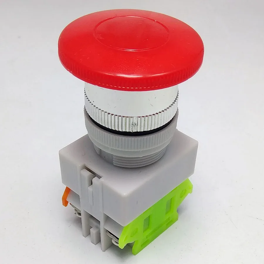 22mm emergency momentary stop switch knob mushroom unlocked 1NO 1NC | Обустройство дома