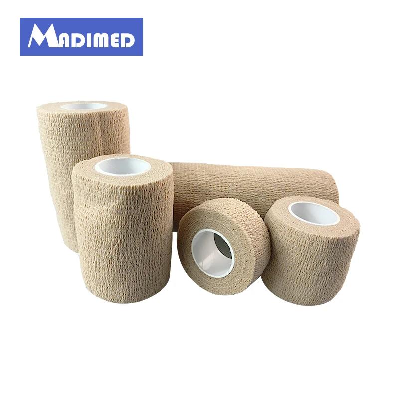 

2.5cmx4.5m 6rolls/lot Coban Latex Free Nonwoven Elastic Self Adhesive Adherent Cohesive Wrap Finger Bandage Tender Tape