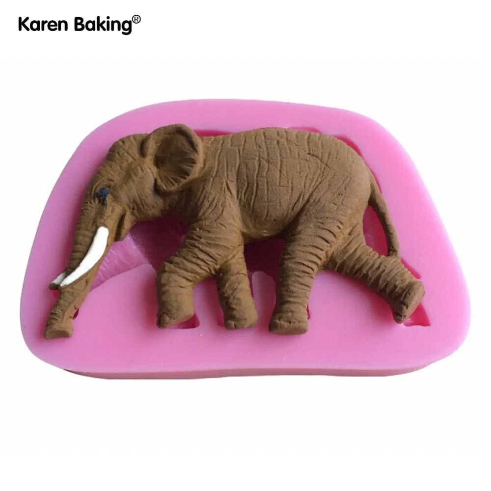Cute Elephant Shape 3D Silicone Cake Fondant Mold, Cake Decoration